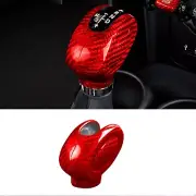 For BMW MINI F54 F55 F56 F57 F60 Red Carbon Fiber Gear Shift Knob Head Cover (for: Mini)