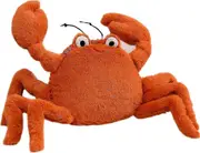 Plush Crab Hugging Pillows Soft Stuffed Sea Life Crab Toy Huggable Red Crab Cute Plushie 11.8"