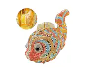 Mini Women Fish Evening Bags Crystal Clutch Purse Rhinestone Handbags with Chain-1