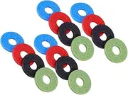 SWOOMEY 16pcs Non Slip Guitar Strap Locks Blocks for Bass Electric Guitars Safety Pad Ukuleles Compact Portable