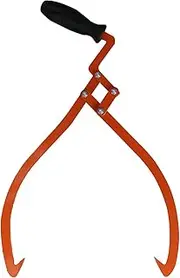 20" Log Tongs Logging Skidding Tongs Non-Slip Grip- Log Lifting, Handling, Dragging & Carrying Tool