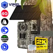 Farm Security Camera 4G without wifi Solar Panel Battery Powered 2K Outdoor PIR