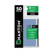 50pc Phantom Sleeves 56x87mm Game Card Case/Guard Protector Green Gloss/Matte