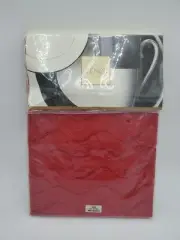 New Lenox Red "Apropos Wave" Tablecloth Rectangle 52x70