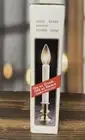 Two Solid Brass Sensor Candle Lamp On at Dusk Off at Dawn 12OV AC 9"