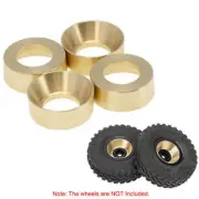 4Pcs Durable Brass Wheel Weights for Axial SCX24 AXI90081 1/24 RC Crawler Car K