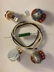 Wiring Harness Kit for J Bass CTS 450G Knurled Pots .047uf Soviet PIO Capacitor