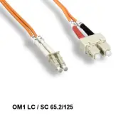 10PCS Kentek 5m OM1 LC to SC Multi-Mode Fiber Optic Cable 62.5/125 Duplex UPC