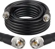 MOOKEERF PL259 CB Coax Cable 20ft, RG8 PL259 UHF Male to SO239 Male Low Loss CB Coax Coaxial Cable for CB Radio, VHF Radio, SWR Meter, Antenna Analyzer