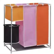 NNEVL 3-Section Laundry Sorter Hamper with a Washing Bin