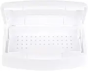 Rolabling Nail Art Tool Sterilizer Tray Plastic Clean Sterilizing Box Storage Organizer for Nail Pushers Tweezers Hair Salon Spa & Cutter Manicure Equipment