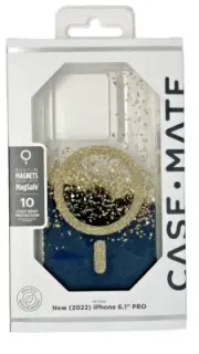 Casemate iPhone 14 Pro Anti-microbial with Magsafe Karat Onyx (Gold & Black)
