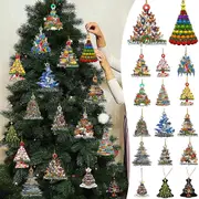 16Pcs Christmas Tree DIY Tag Ornaments Xmas Pendant Christmas Tree Hanging Tags
