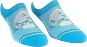 [MERGE4] Maia Negre Dove No Show Socks for Women Ankle Height Quality Compression Non Slip, White, One Size