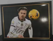 JACK GREALISH - MAN CITY HAND SIGNED PHOTO WITH COA - WITH 8X10 FRAMED PHOTO