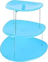 HIAKDOFT Cake Stand Tray Tray Perfume Display Stand Shelf Risers Cake Tier Display Riser Desserts Holder Blue Plastic