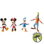 Flexfigs Mickey and Friends 4 PK Mickey, Minnie, Goofy and Donald Duck Figures