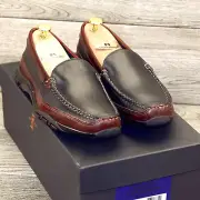 * NEW * $275 Allen Edmonds BOULDER Loafer 8 EEE Wide Blk/Brn * add $15 new Trees