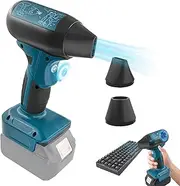 Jet Dry Mini Blower Compatible with makita 18V Battery，Jet Fan 130000 RPM Wind Speed 4-Speed Control， Compressed Air Duster, Cordless Handheld Air Blower for Computer Keyboard,Outdoors,Car,Home