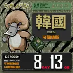 【鴨嘴獸 旅遊網卡】TRAVEL SIM 韓國 網卡 8天 20GB 高流量網卡 旅遊卡(漫遊卡 韓國網卡 韓國上網)