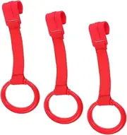 MUSISALY Pull Up Rings 3 Pack Toddler Hand Pull Ring Learning Standing Aid Safe Comfortable Infants Boys and Girls Plastic Webbing Easy to Install Non-Slip