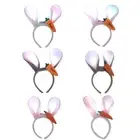 Glow in Dark Party Supplies LED Bunny Ear Plush Headbands Light Up Headband