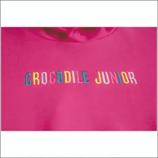 【Crocodile Junior 小鱷魚童裝】『小鱷魚童裝』短版刺繡logo帽T(630450-10)