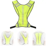 kitudaty Reflective Band Safety Vest, High Visibility Vest Children Adults with Adjustable Elastic Straps, Flexible Adjustable Safety Vest Bicycle for Running Jogging Cycling Women Men