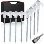 20 Pcs Heavy Duty Tent Pegs for Hard Ground Rock Standing Sleeve