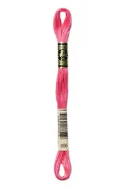 DMC - Color # 956 - (Hot Pink) -- Embroidery Floss -- Per Skein