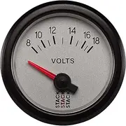 Stack ST3286 Silver 52mm 8-18V Battery Voltage Electric Gauge