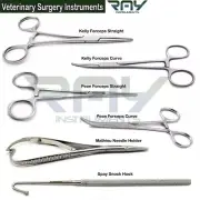 Veterinary Surgery Kit Surgical Hemostatic Matheiu Forceps Spay Snook Hook