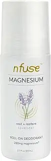 nfuse Magnesium Deodorant - Natural Roll On Deodorant - Lavender 80ml