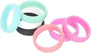 Fitness Rings for Women 7Pcs Silicone Rings Body Exercise Anti-Slip Design Latex Odorless Enhance Finger Dexterity