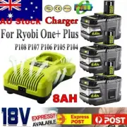 18V 9AH For Ryobi One Plus P108 Genuine Battery 6AH RB18L50 P104 BPL & Charger！