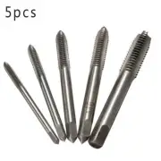 5 Pcs Machine Hand Screw Thread Metric Plug Tap Drill Set Workshop Power Tool