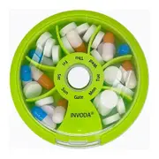 7 Compartment Weekly Pill Organizer Travel Pill Box Portable Small Pill Container Supplements Vitamin Organizer