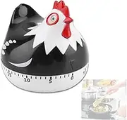 Kitchen Timer, Chicken Pattern Countdown Reminder for Cooking Baking (Black)