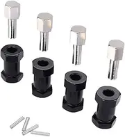 ERINGOGO 1/10 Car Wheel Parts Car Adapter Spacers Car Parts Adapter for Car Hub Adapter for Car Car Accessories Black