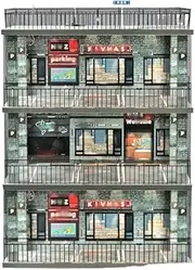 Model Parking Model Scene Simulation Wooden Parking lot Model Garage Scene 1:24 car Model Toy car Storage Box Display Cabinet Ornaments Collection for Diorama Parking Lot Display(Three Floors)