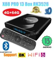 X88 PRO 13 RK3528 Android 13 Smart TV Box 4G+64G Wifi6 BT 4K H.265 Media player