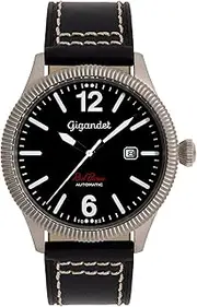 [Gigandet] Men's Analogue Japanese Automatic Movement Watch with Leather Strap 12VNAG8NE/008, black