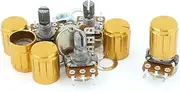 Aexit 5 (Potentiometer) Pcs 500K OHM Linear Taper Rotary Potentiometer 500KB B500K Pot (44ry82qf79) w Knobs