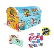 Mermaid Treasure Chest Slime Baff With 2 Mystery Figures- Glittery Aqua Blue