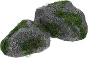 Kisangel 2pcs Realistic Foam Rocks for Indoor Plants Outdoor Landscaping Artificial Stone for Aquarium Micro Landscaping Decor Highly Textured Easy to Shape Versatile Design for Creative
