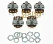 5 Pcs B250K Large Linear Guitar Pots 15mm Short Split Shaft 250K Potentiometers