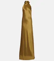 [Galvan] Galvan Sienna satin gown AU 16 green