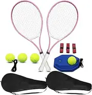 Ssumght Tennis Rackets for Adult, 2 Players Adult Recreational Tennis Rackets Set for Beginners and Professional with 4 Tennis Balls, 3 Overgrips, 2 Tennis Bag