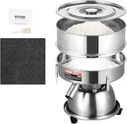 VEVOR Automatic Electric Vibrating Sieve, Stainless Steel Sifter Shaker Machine with 30+50 Mesh, 45W Automatic Powder Sifter Machine Countertop, Electric Sieve Shaker for Flour Powers, Mungbean, Rice