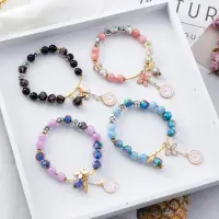 在飛比找momo購物網優惠-【I.Dear Jewelry】韓國幾何個性潘朵拉風格琉璃珠